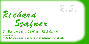 richard szafner business card